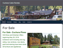 Tablet Screenshot of cucharacabinrentals.com